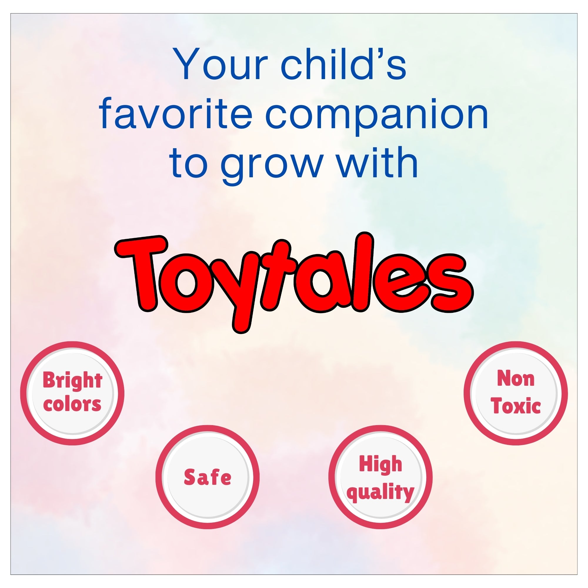 TOYTALES Plush Rattle Ball – Soft Colorful Baby Toy 14cm