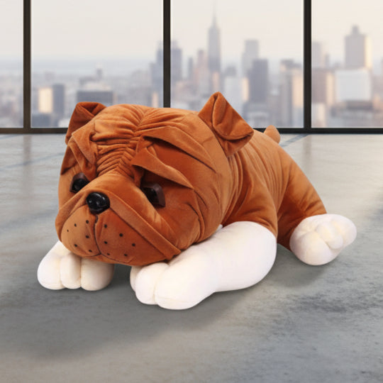 TOYTALES Bull dog Animal Plush Soft Toy For kids (Assorted Colors)
