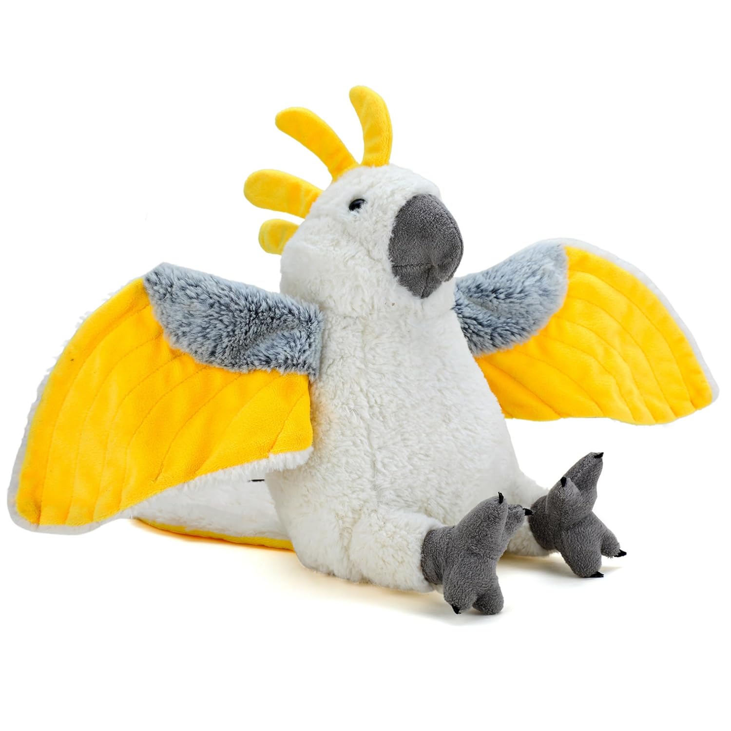 TOYTALES Cockatoo Parrot Plush Bird Soft Toy Stuffed Animal for Kids 25cm