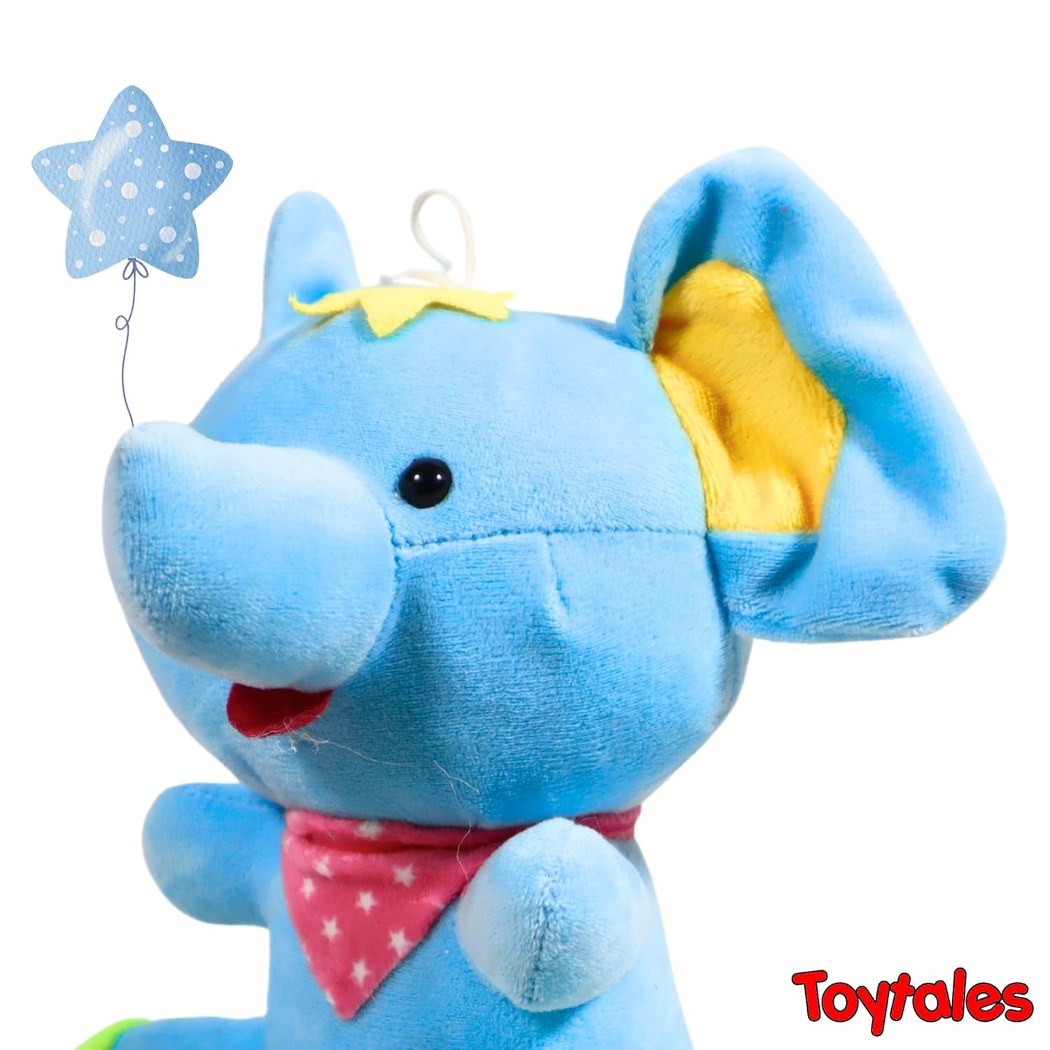 TOYTALES Flora Elephant Hanging Plush Soft Toy Cute Stuffed Animal For Kids 18cm