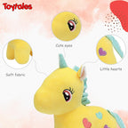 TOYTALES Unicorn Soft Toy Huggable Plush for Kids 25cm, Yellow
