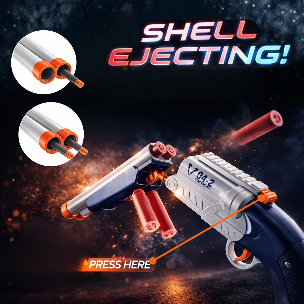 TOYTALES Double Barrel Soft Bullet Shotgun Toy