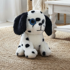TOYTALES Black & White Dog Cuddly Puppy Soft Toy 22cm