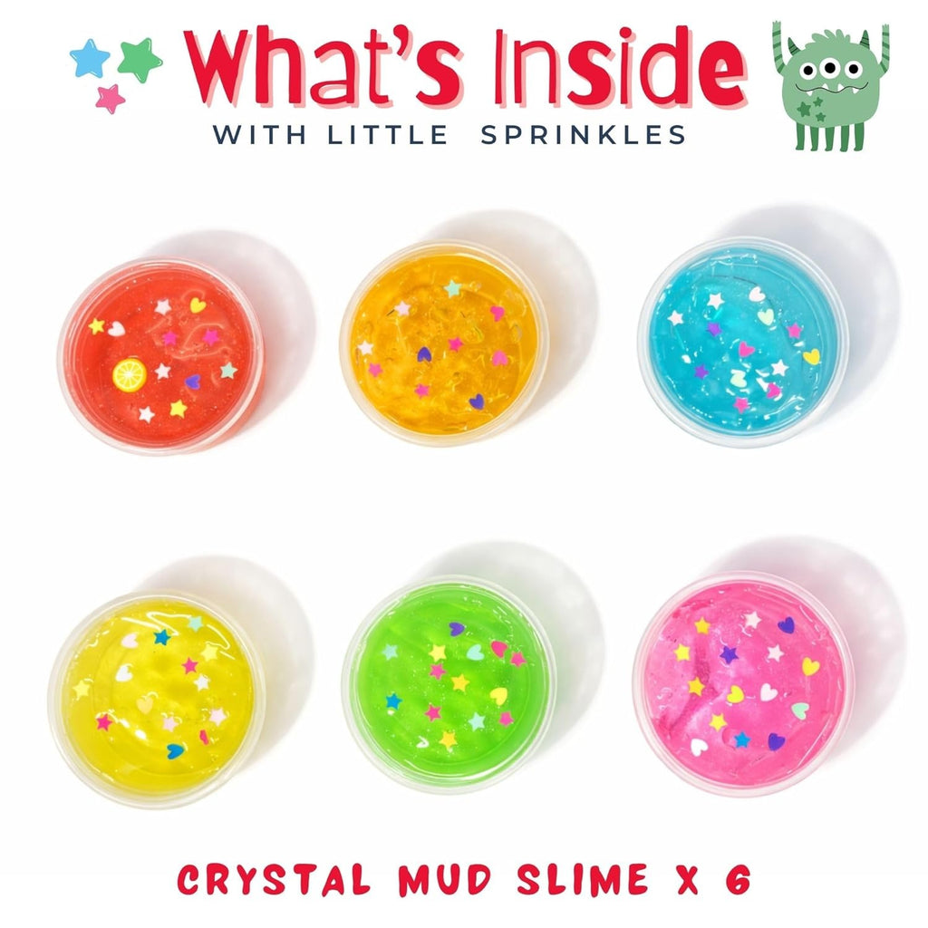 Colorful Glitter Slime Cups for Kids with Bright Colors