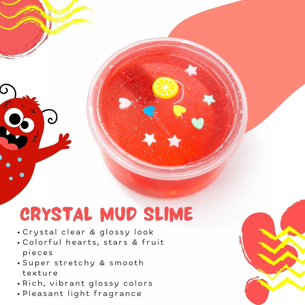 Colorful Glitter Slime Cups for Kids with Bright Colors