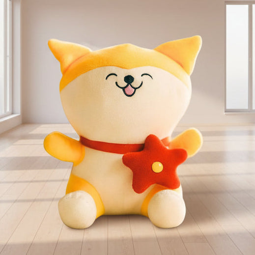 TOYTALES Soft Cat Plush Toy Cute Kitty with Flower, 20cm